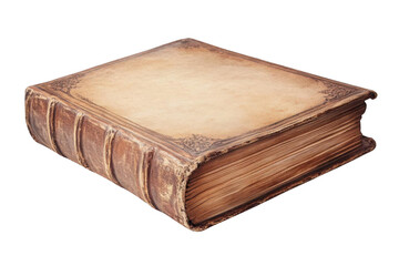 Obraz premium Antique Tome Rests On Black Backdrop In Timeless Library Theme