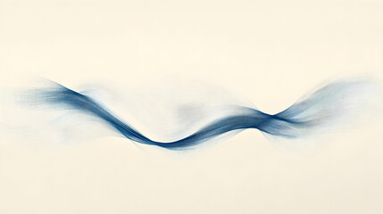 Abstract blue shape on a light background suggesting movement or flow.