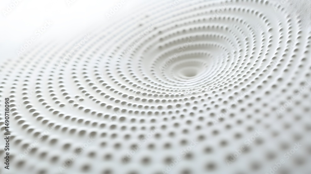 Aufkleber intricate white textured pattern with spiral design and depth effects