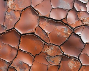 Dried, cracked earth surface