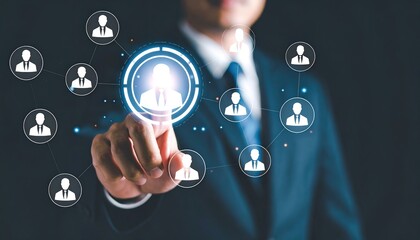 Businessman Connecting Network.