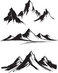 Minimal mountain icon perfect for travel, nature, and outdoor brands