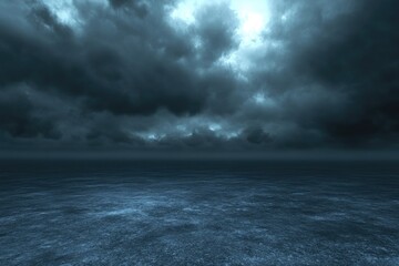 Stormy sea under a dark sky