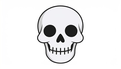 Fototapeta premium Cartoon Skull Illustration.
