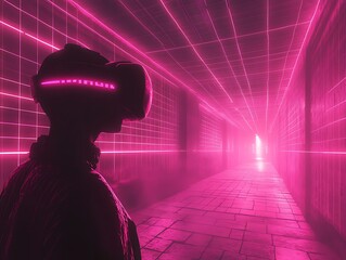 Experience the Neon Future: Virtual Reality Immersion in a Digital World