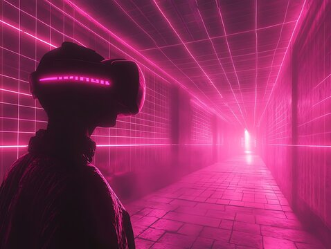 Experience the Neon Future: Virtual Reality Immersion in a Digital World