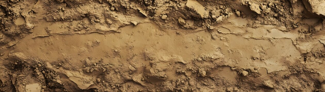 Close-up view of textured mud.