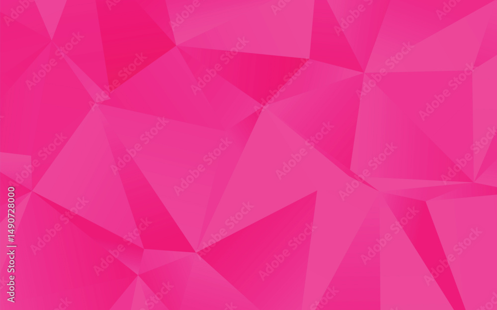 Aufkleber seamless vector abstract geometric polygonal background pattern in pink. modern low-poly texture per