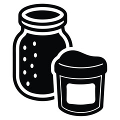 baker element isolated peanut butter jar on white background