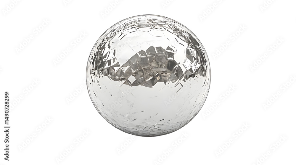 Aufkleber shimmering silver disco ball with reflective facets creating a dynamic visual experience