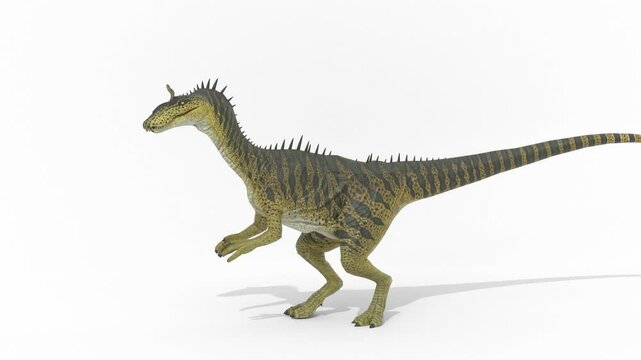 cryolophosaurus ellioti dinosaur 3d render animation