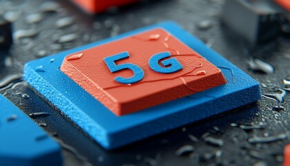 Modern 5G technology buttons