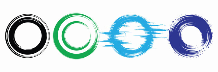 Colorful grunge circle symbol representing finance and business