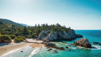 Fototapeta premium Bol Beach, Brac Island, Croatia - Stunning Adriatic Coastline