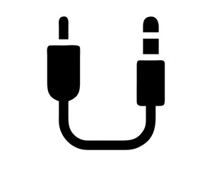 Audio Cable Icon , Jack Connector Wire Illustration