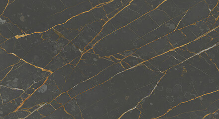 Dark Grey Marble with Golden Veins Luxury Texture Seamless Pattern for Interior or Graphic Design