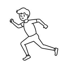 running man vector illustration