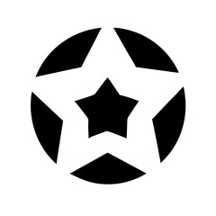 Star Ball Silhouette Icon for Sports, Awards, and Achievements 