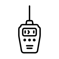 Obraz premium Walkie Talkie Silhouette Icon for Communication and Security Services 