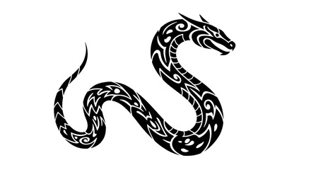 Fototapeta premium Tribal Dragon's Coil