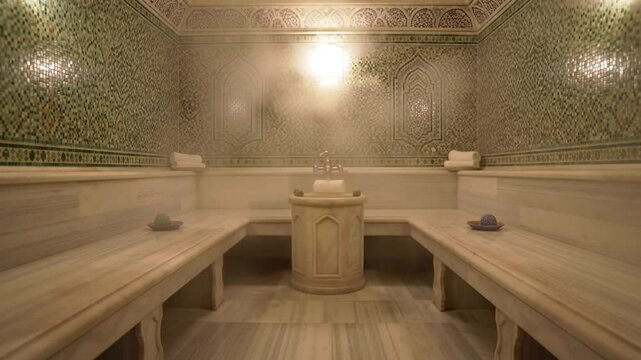 Serene Steam Room: A Luxurious Spa Experience