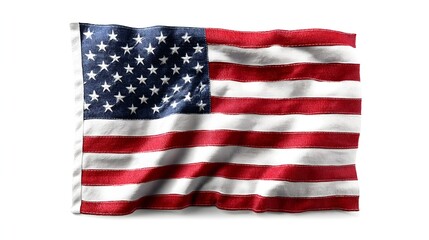 Waving American flag representing national pride and unity during significant holidays such as Independence Day and Memorial Day