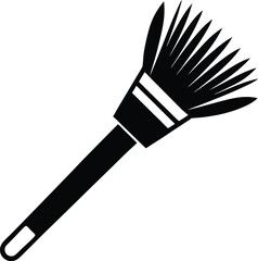 Brush silhouette, illustration of a brush