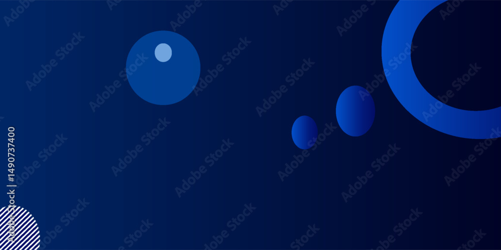 Poster minimal geometric background. blue elements with fluid gradient. cool background design for posters.