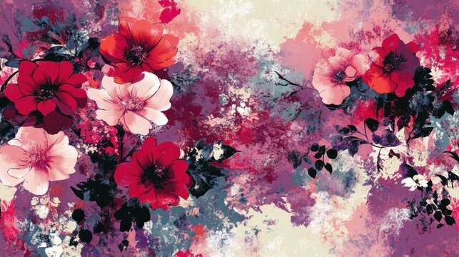 Vibrant floral bouquet in a painterly style