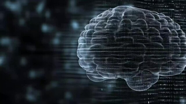 Digital brain illustration