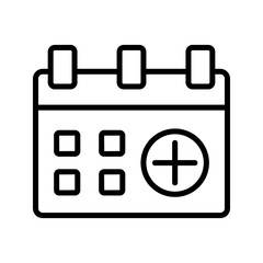 Appointment, in line design. Appointment, scheduling, calendar, meeting, reservation, consultation, reminder on white background vector.