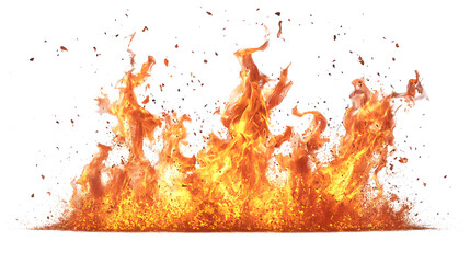Dynamic and Striking Flames in Motion Captured Against a Black Background