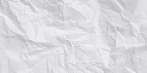 Closeup of white crumpled paper for texture background. 