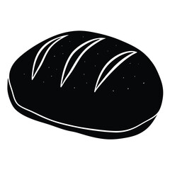 baker element isolated sourdough bread on white background