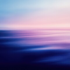 Fototapeta premium A serene seascape featuring a gradient sky over calm water with subtle ripples and pastel color palette