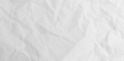 Fototapeta premium Closeup of white crumpled paper for texture background. White wrinkle recycle paper background. Vector illustration.