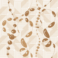 Fototapeta premium chain pattern geometric fabric design 