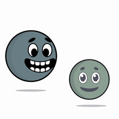 Fototapeta premium Cute Face Emoticon Kawaii Character Clipart