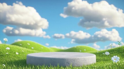 green grass and blue sky