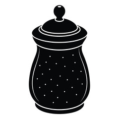 baker element isolated sugar jar on white background