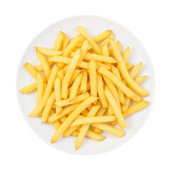 Plate of French Fries on Transparent Background
