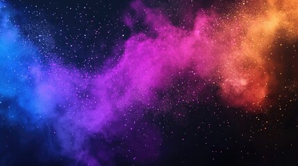 Colorful cosmic nebulae swirling in space.