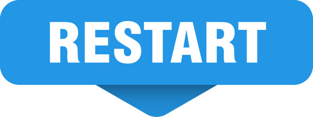 restart sticker. restart sign on transparent background