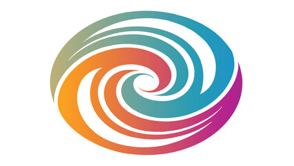 Abstract Gradient Swirl Pattern Vector Design White.