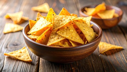 Crispy Tortilla Chips in Bowl.