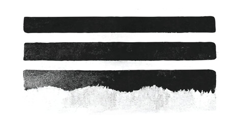 Clean horizontal vector brush lines with artistic edge variation, perfect for bold headline underlines, banner dividers, poster graphics, or modern art texture design packs