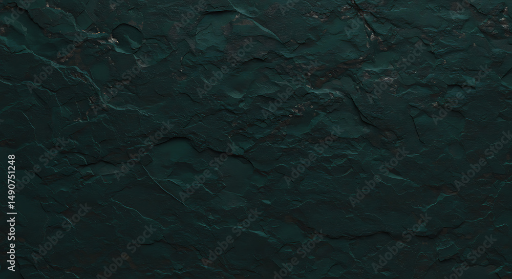 Poster deep teal green rough slate rock texture background design element