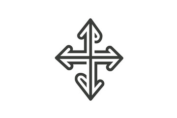 Fototapeta premium Different ways arrows, icon in line design. Ways, arrows, directional arrow, navigation sign, multi-direction on white background vector. Different ways arrows, icon in line design editable stroke.