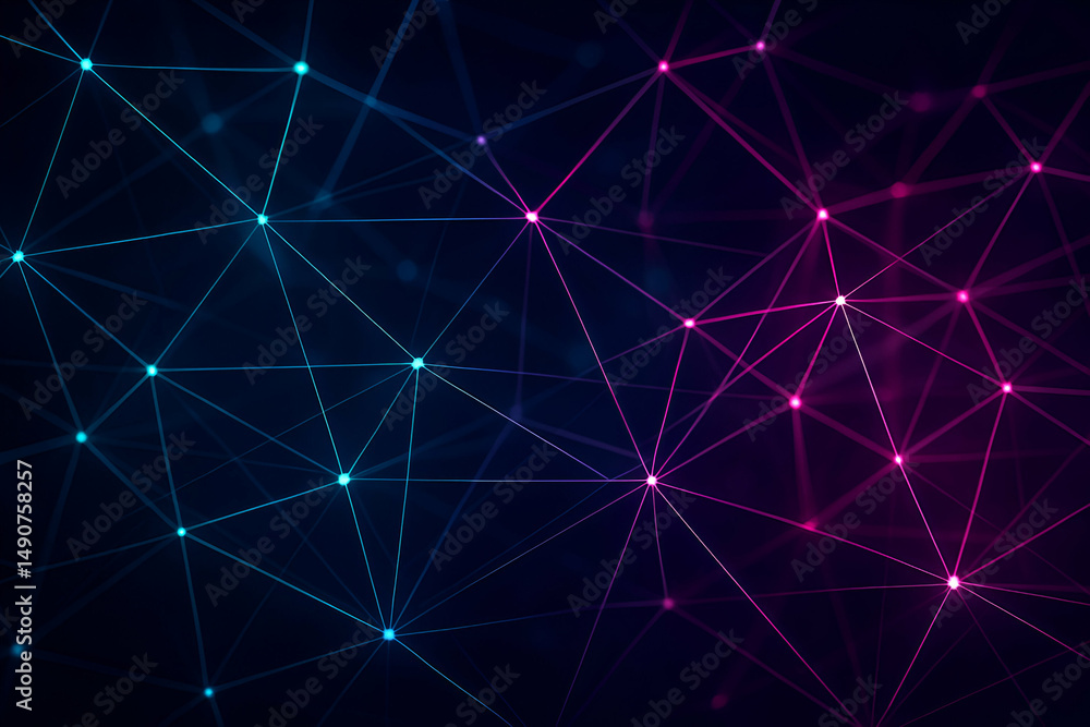 Aufkleber abstract digital network background with lights.
