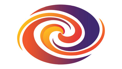 Gradient Swirl Abstract Pattern Vector White Background.